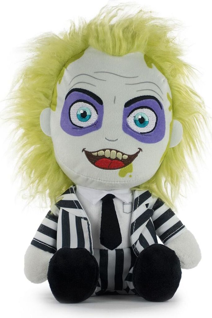 Beetlejuice Plüsch – Weiches & Gruseliges Sitzendes Plüschtier (25cm) Schwarz Unisize Disney
