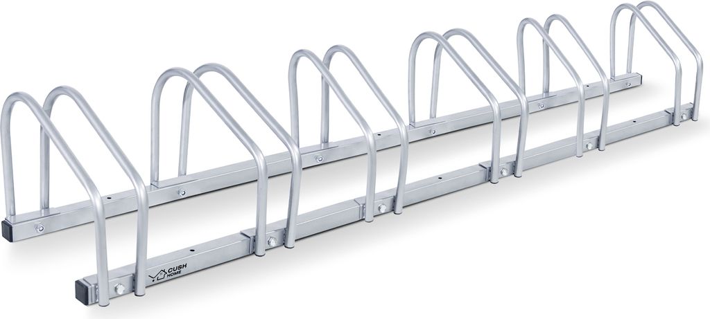 CCLIFE Fahrradständer Boden für 6 Fahrräder mit Reifenbreiten bis 65 mm Eisen Fahrradhalter 160 x 32 x 26 cm