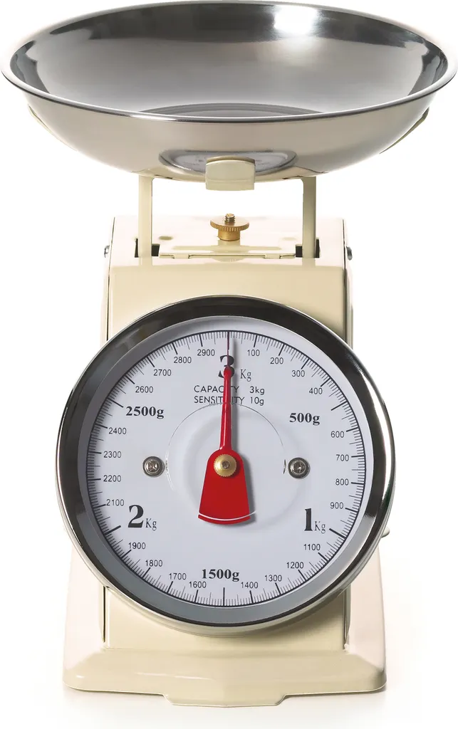 Balance de Cuisine pour Pâtisserie Design Vintage Crème en Acier Robuste
