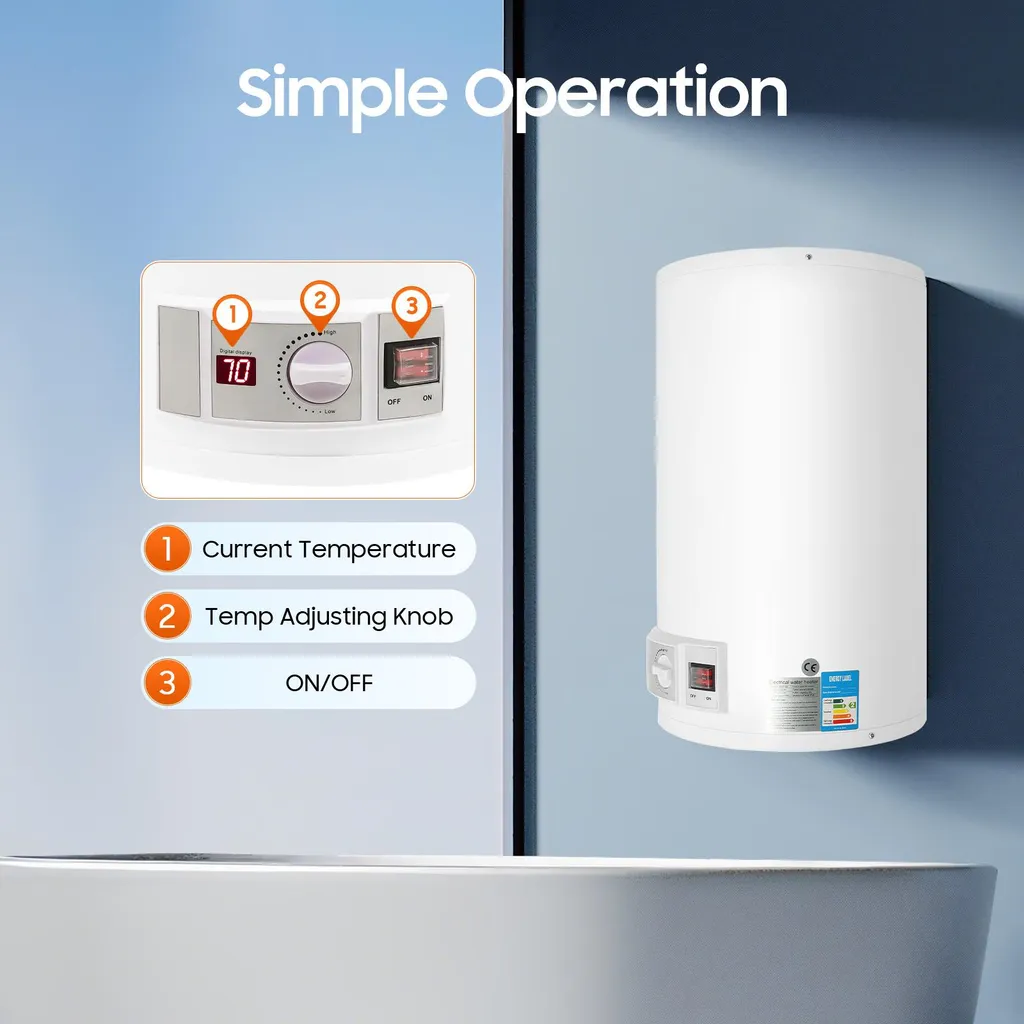 Chauffe-eau 50 litres à chauffe rapide et installation murale simple - 5