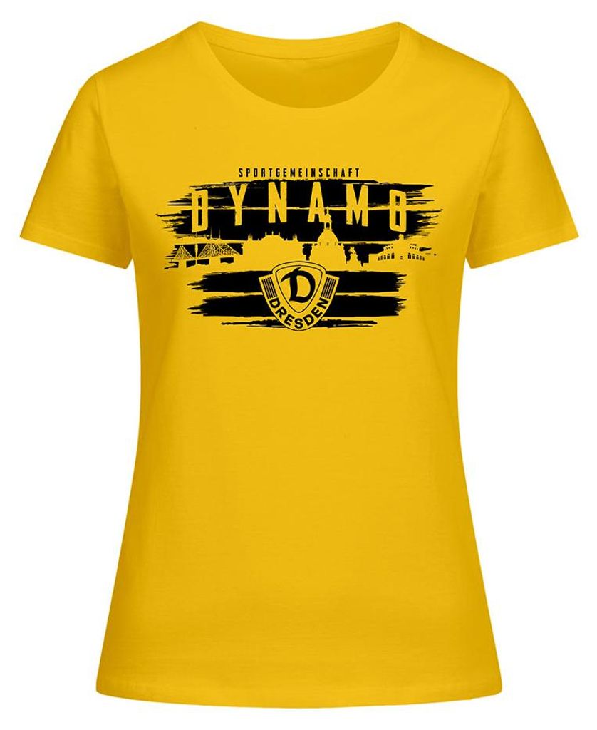 Damen T-Shirt SKYLINE gelb