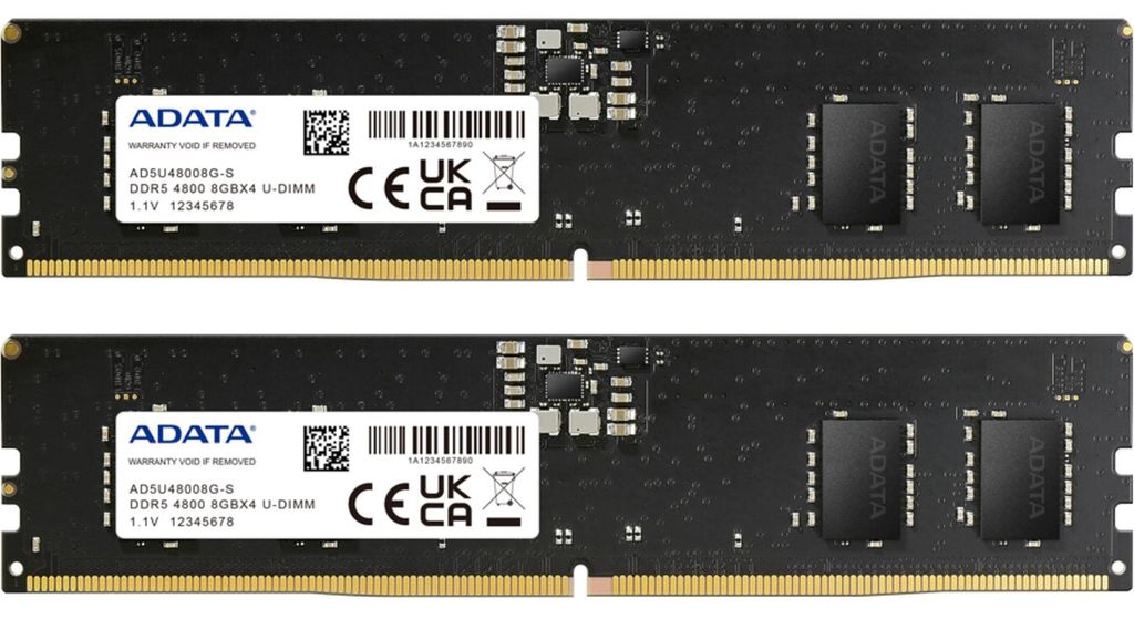 ADATA DIMM 16 GB DDR5-4800 (2x 8 GB) Dual-Kit, Produktbild 