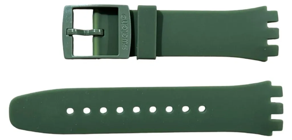 Bracelet sport silicone vert pour montre Swatch ASUSG406 robuste