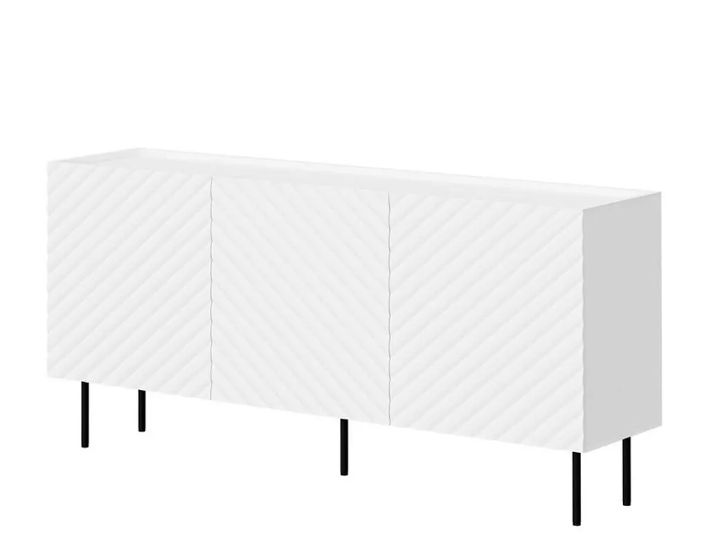 Commode NOXA blanche 2 portes - Mobilier de rangement robuste et chic