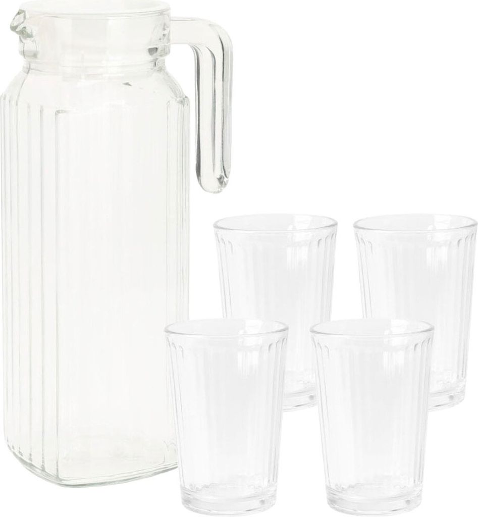 Set caraffa e bicchiere Koopman International, vetro, 1,1 Immagine del prodotto 