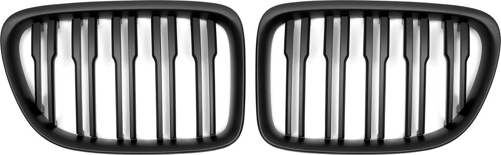 Frontstoßstangen-Kühlergrill Nr. 51112993305/51112993306 für BMW X1 E84 2009-2015, Doppelschlitz-Kühlergrill in Mattschwarz, 1 Paar