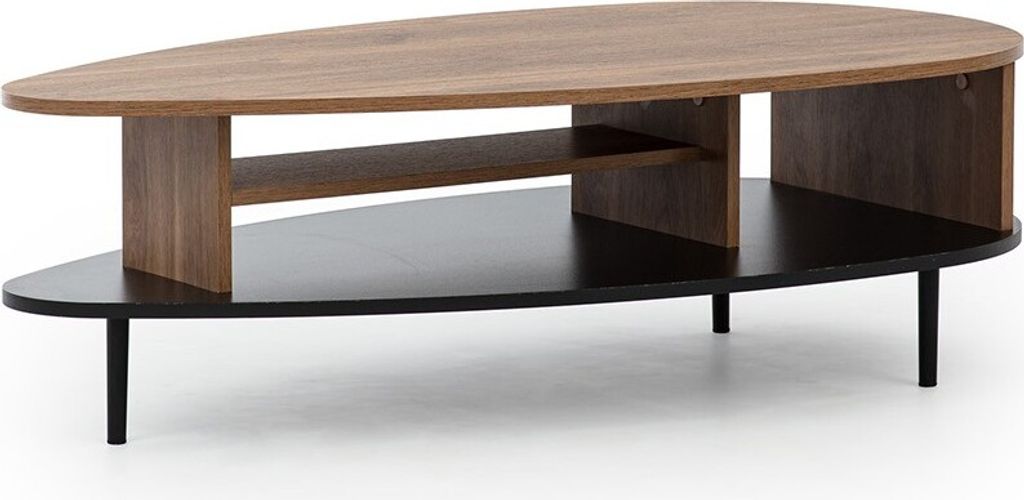 BETTSO Beistelltisch Kaffeetisch Couchtisch Sofatisch Nachttisch Betttisch Laptoptisch Gestell aus Metall Tischplatte aus Holz VIVO BRANDY CASTELLO