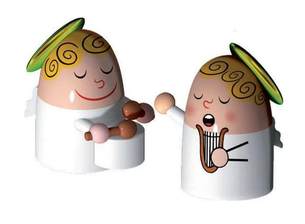 Alessi Angels Band AMGI26SET3 - Set de 3 Figurines d'Anges en Porcelaine