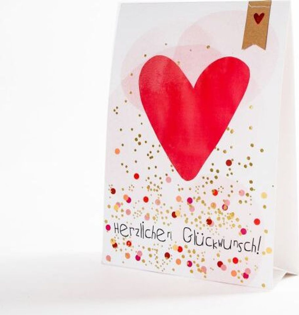 Lichtkarte "Herzlichen Glückwunsch"
