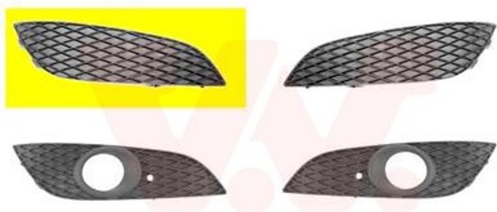 VAN WEZEL Lüftungsgitter Grill Stoßfänger für OPEL Astra H Caravan (A04) ohne Loch/Löcher für Nebellampen