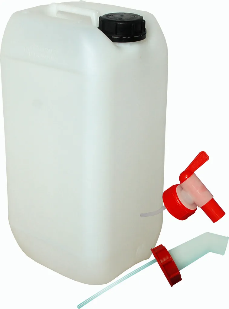 Tanica 15 Litri per Uso Domestico con Rubinetto e Beccuccio DIN 61