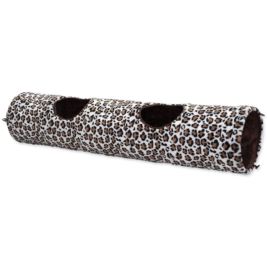 Tunel Magic Cat pluszowy, wzór lamparta 120x24cm Zdjęcie produktu 