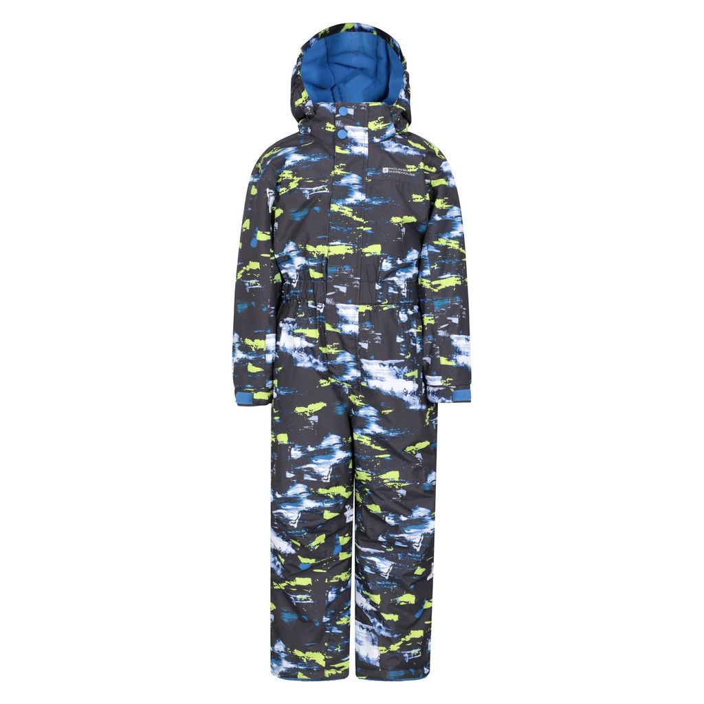 Mountain Warehouse - "All In One" Schneeanzug für Kinder MW1366 (98) (Schwarz/Blau/Gelb)