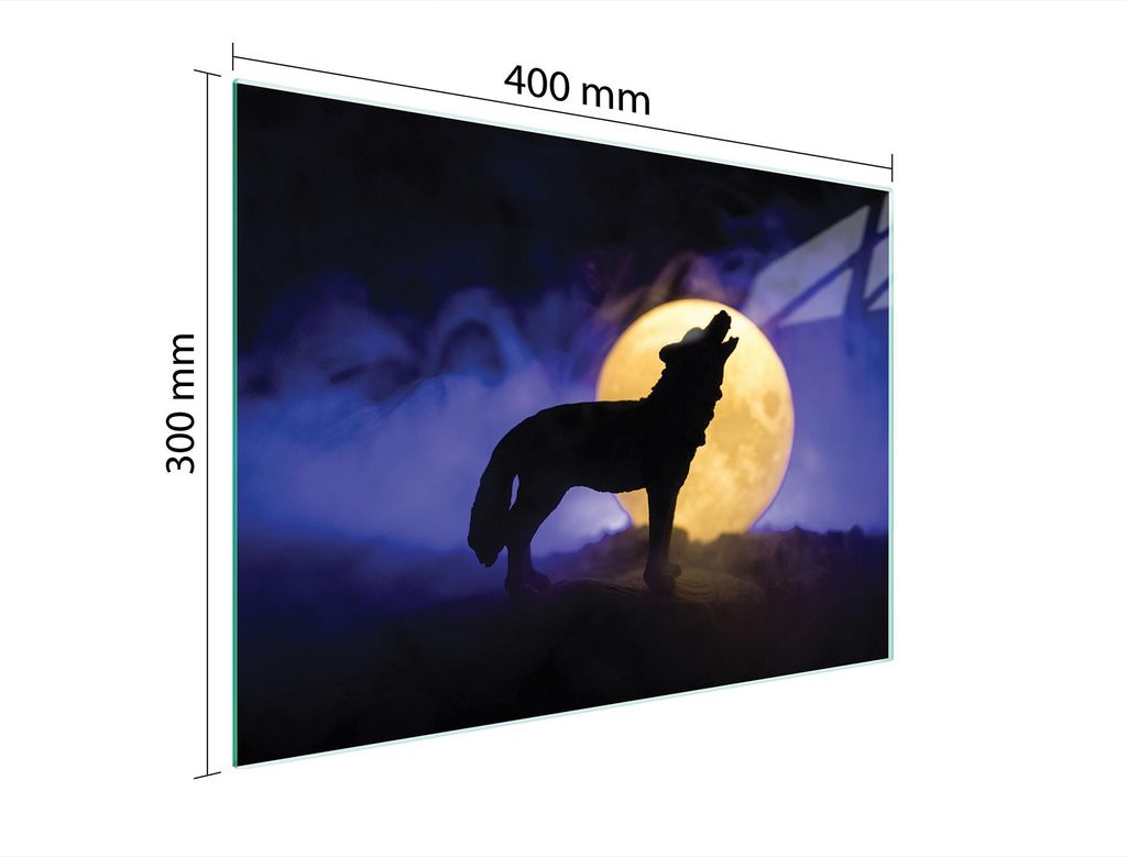 Schneidebrett Herdabdeckplatte Multiglasschneidplatte 40x30 cm Wolf Violett