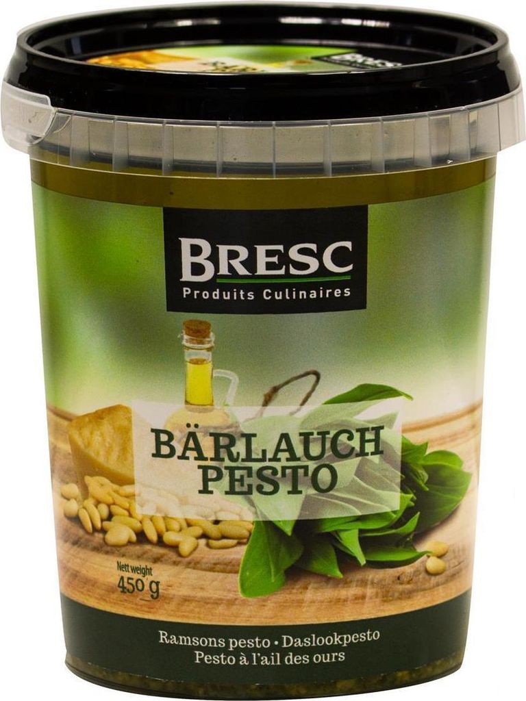 Bresc Bärlauch Pesto 5x 450g intensive Kräutermischung grünes Pesto Würz-Sauce