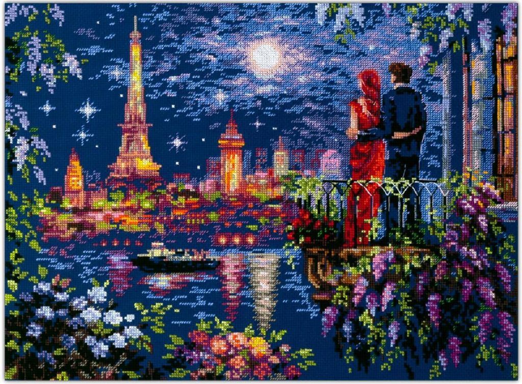 Magic Needle Zweigart Edition Kreuzstich Set "Wochenende in Paris", Zählmuster, 40x30cm