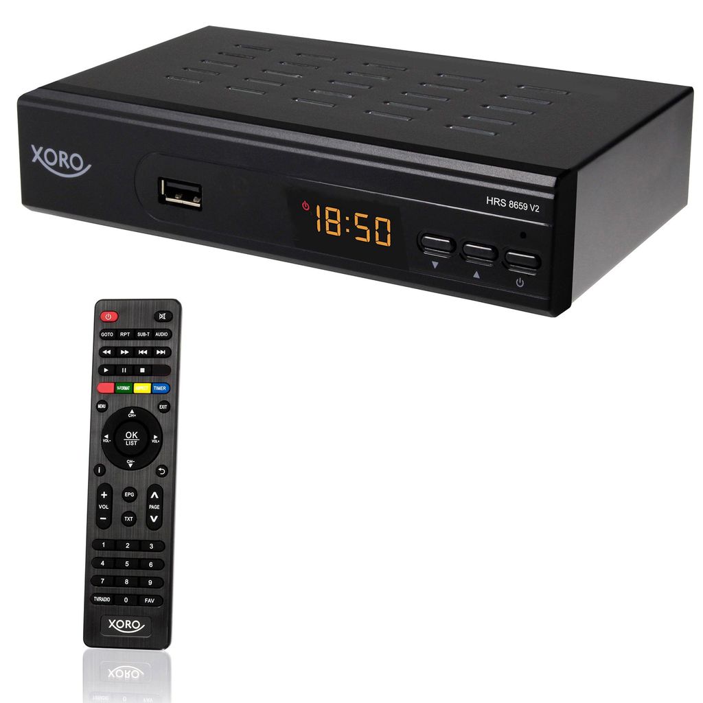 XORO HRS 8659 V2 HD DVB-S2 Satellitenreceiver mit HDMI, Produktbild 