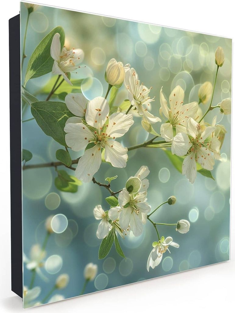 Nachbildung-Schlüsselkasten, Magnetpinnwand und Memoboard mit Glasfront Motiv Fruehlingserwachen