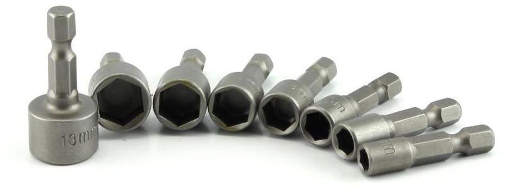 Tooltech 10213 Stecknuss Satz 8 tlg. C.V. für Akkuschrauber Produktbild 