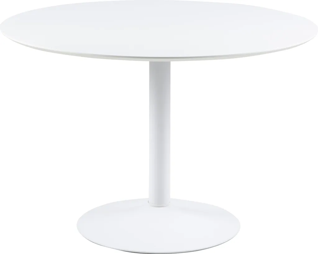 Table de salle à manger gain de place IBIZA Ø110 cm blanche