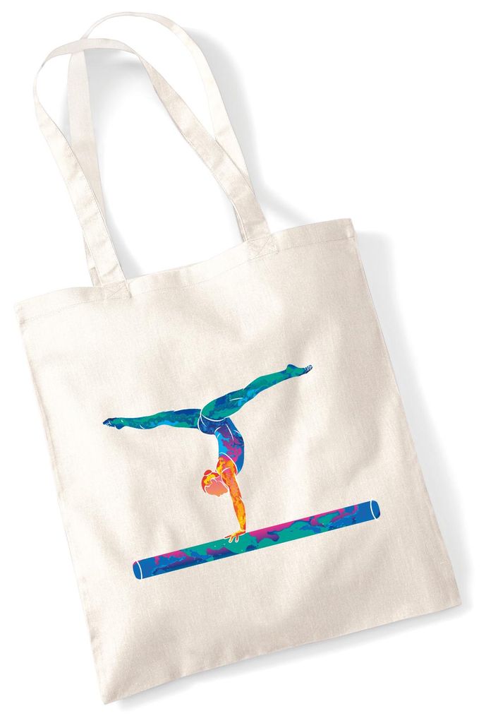 Huuraa Jutebeutel Gymnastik Schwebebalken 10 Liter Natural Baumwolle Tasche Geschenkidee