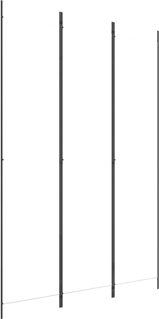 vidaXL Paravento a 3 ante, bianco, 150x220 cm, in tessuto Immagine del prodotto 