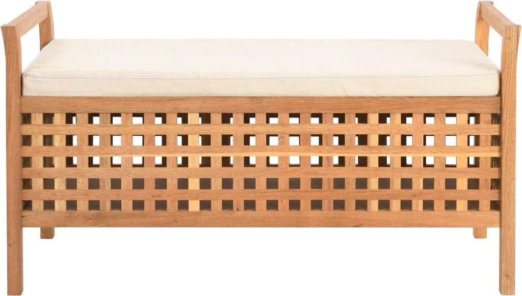 vidaXL Lavica s úložným priestorom 93×49×49 cm Orechový Obrázok produktu 