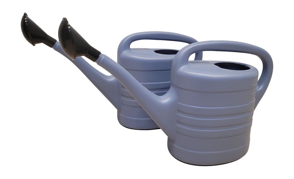 2 x 10 Liter 10 L Giesskanne Gartengießkanne Kunststoff Garten Bewässerung hellblau blau NEU