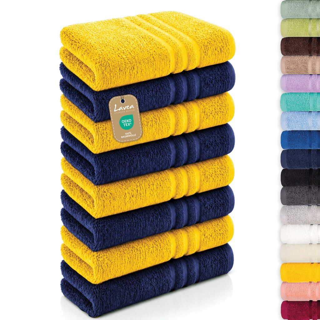 Lavea® 8er Set Handtücher 50x100 cm - Elena, 100% Produktbild 