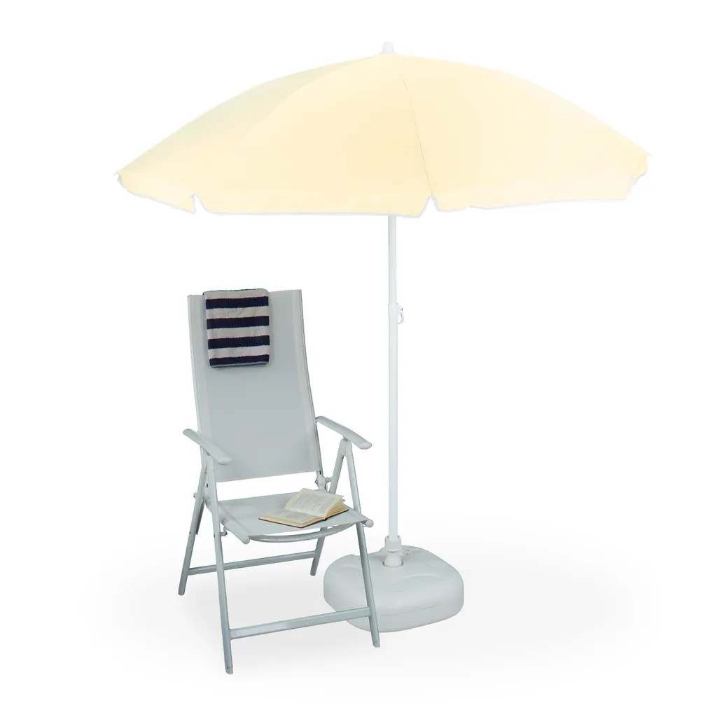 Parasols de plage Relaxdays set de 2 pour ombrage flexible en extérieur