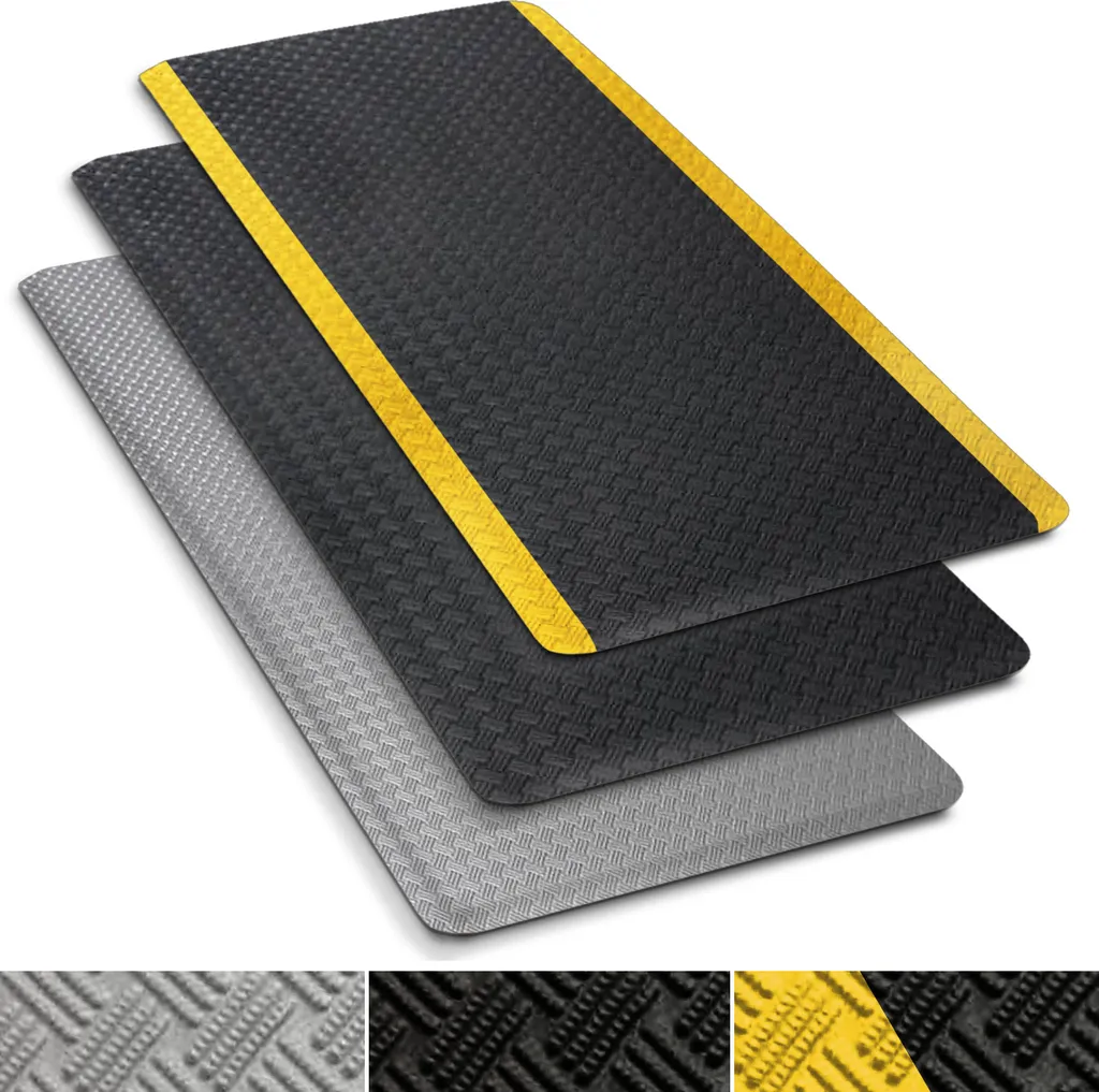 Tapis anti-fatigue ultra résistant HeavyDuty TireTuff gris 90x150cm