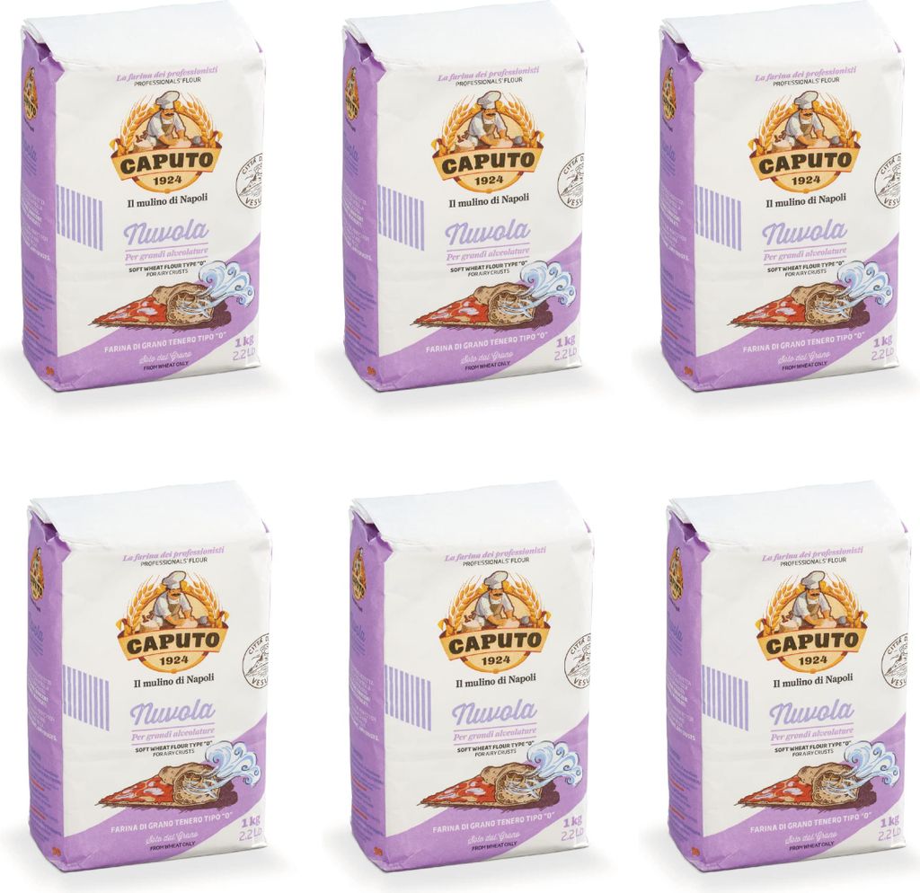 6x Farina Molino Caputo Nuvola Pizza Napoli Pizzamehl für leichten teig 1kg 100% natürliche