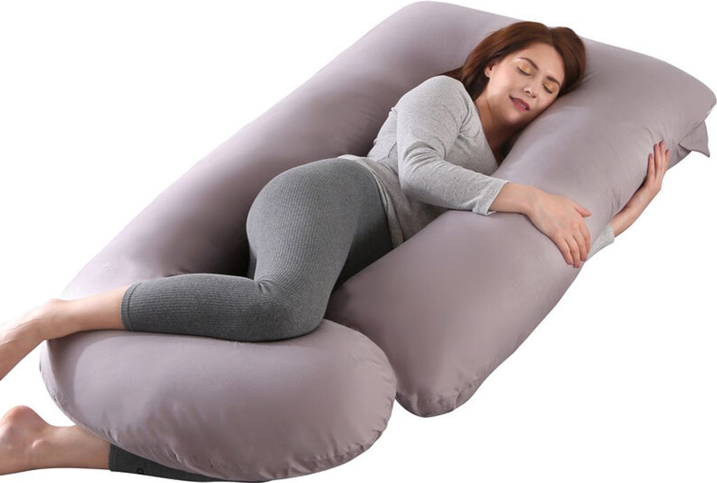 Coussin de grossesse complet en forme de J avec coussin de Image du produit 