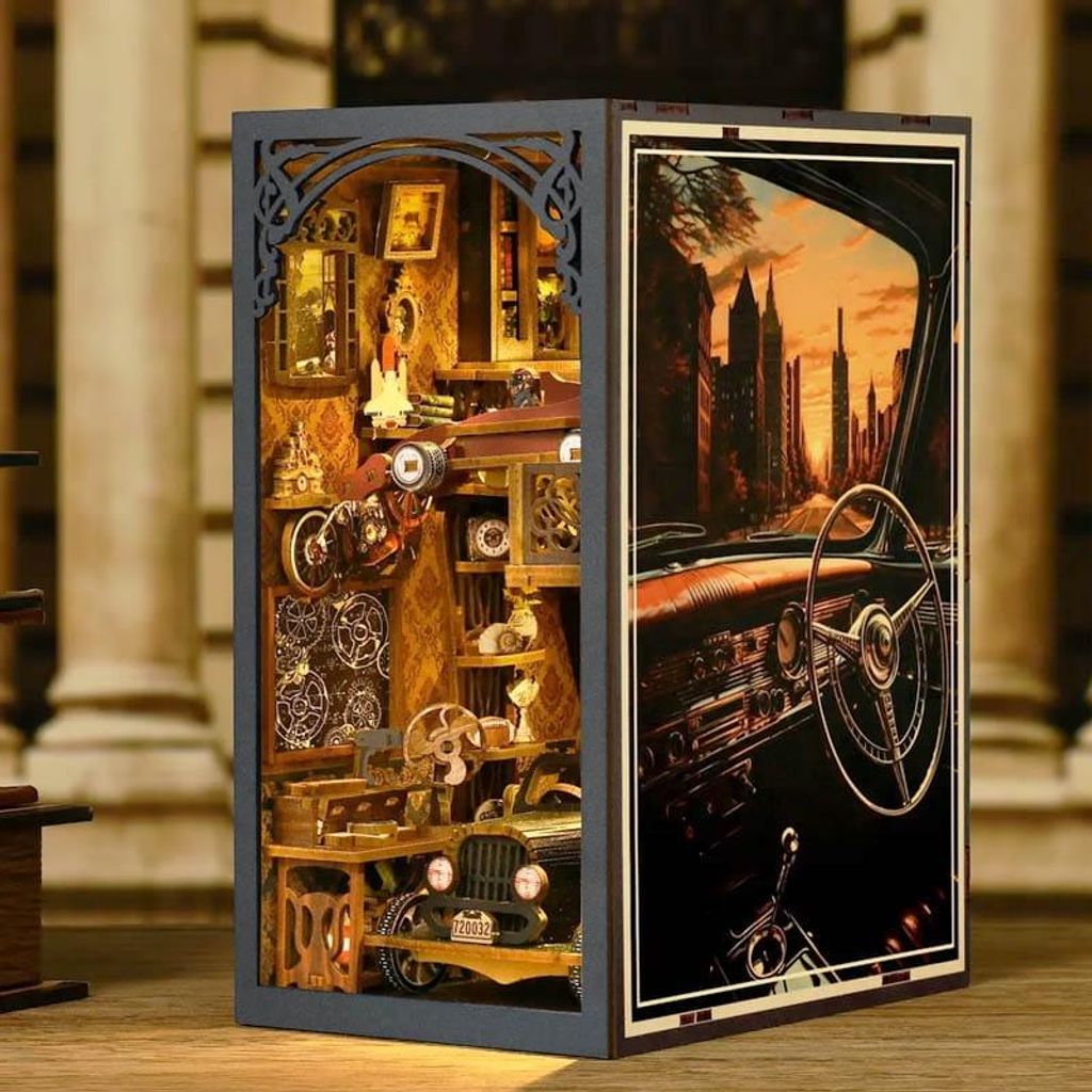 Maison miniature Book Nook - Voiture Ancienne - Puzzle 3D - Image du produit 