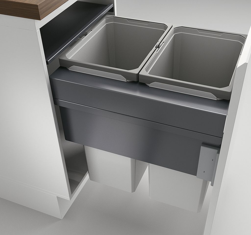 NABER 8012389 Abfallsammler COX CLAN 580/500-2 mit 70 Liter Volumen / für 50 cm Schrankbreite