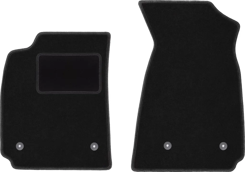 Wielganizator tappetini auto velours anteriori adatto per Audi A4 B5 (1995-1999, berlina, station wagon, avant) neri, set 2 pz, con fissaggi
