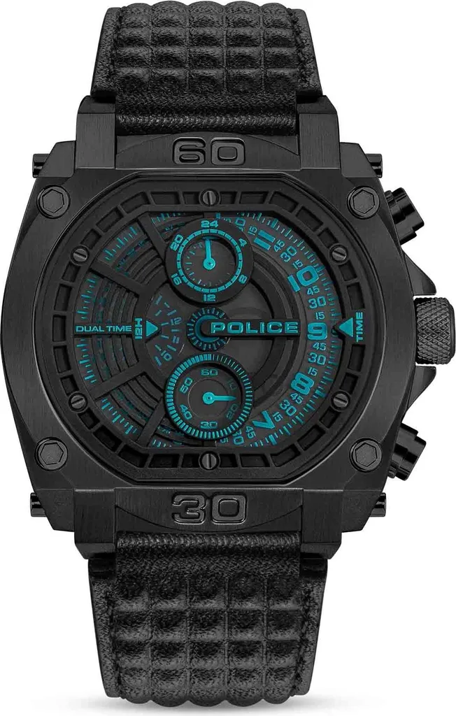 Montre Police Homme pour Style Décontracté ou Soirée - Noir Elégant