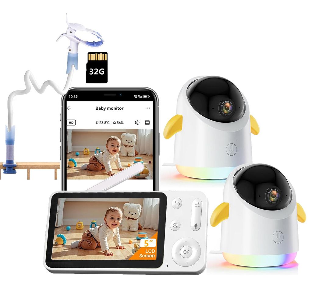 Dětská chůvička se 2 kamerami a APP 5" WLAN chůvička s Obrázek produktu 