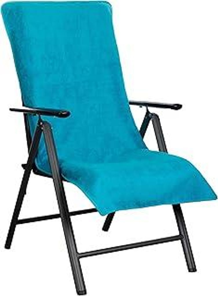 Brandsseller Frottee-Auflage für Gartenstuhl 65x130 cm – XL-Handtuch als Schonbezug für Stuhlpolster aus 100% Baumwolle – rutschfest, waschba...