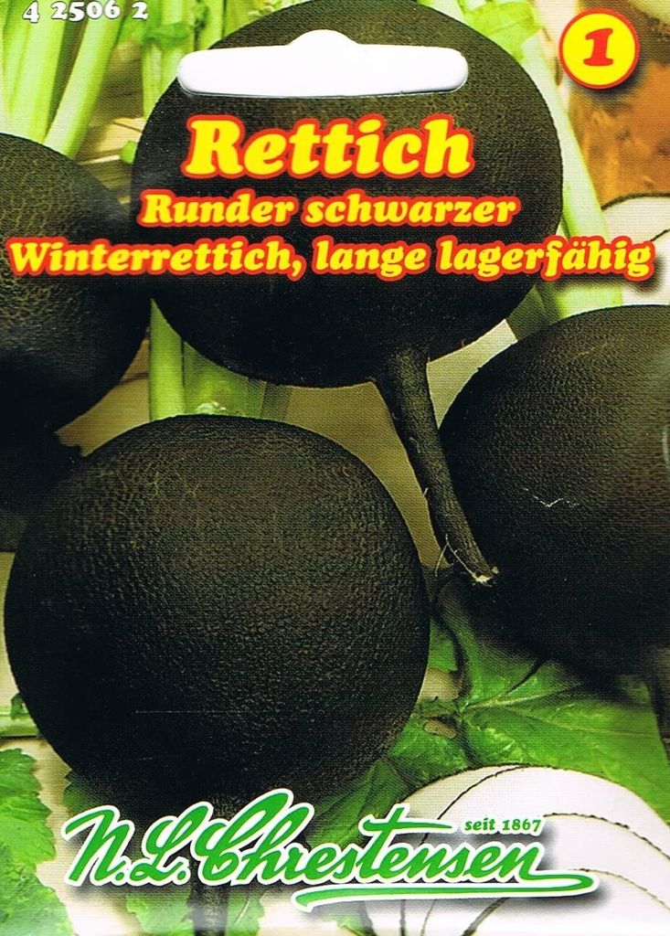Winterrettich Runder schwarzer | Rettichsamen von N.L. Chrestensen