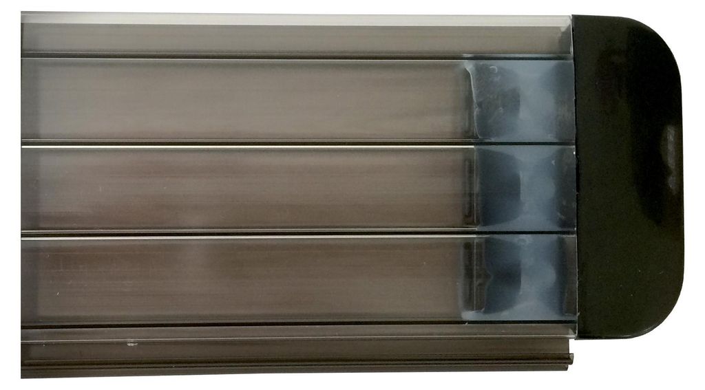 Poolabdeckung Rollladen TIXIT – Lamellenabdeckung aus PVC & Polycarbonat – 4,0 x 8,0 m · Polycarbonat L69 · Kristallbraun