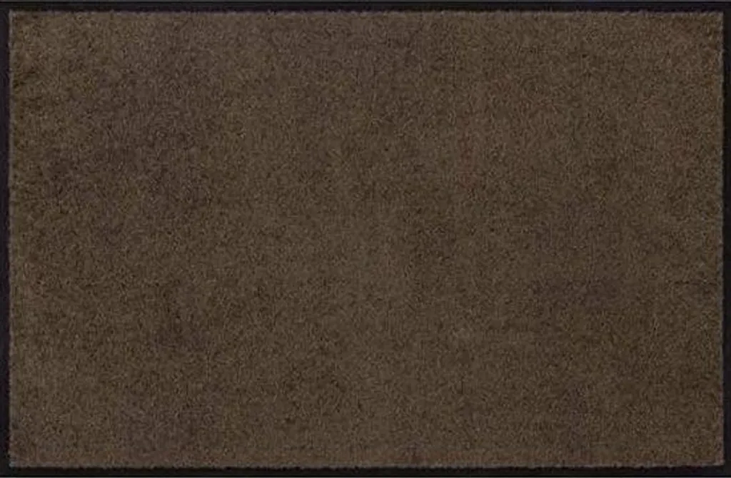 Tapis d'intérieur brun lavable 60 x 90 cm - Tapis d'entrée résistant