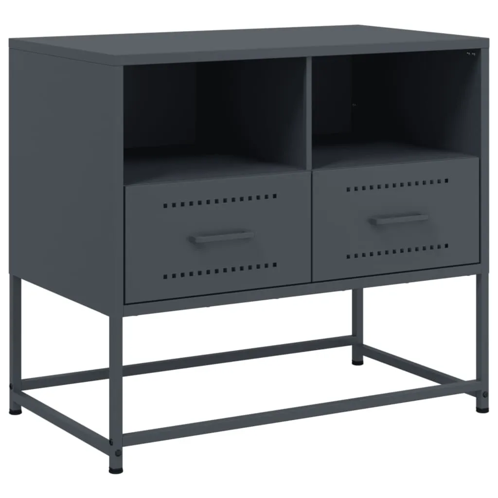 Mobiletto TV SYFAX Acciaio Grigio Antracite 68x39x60,5 Robusto