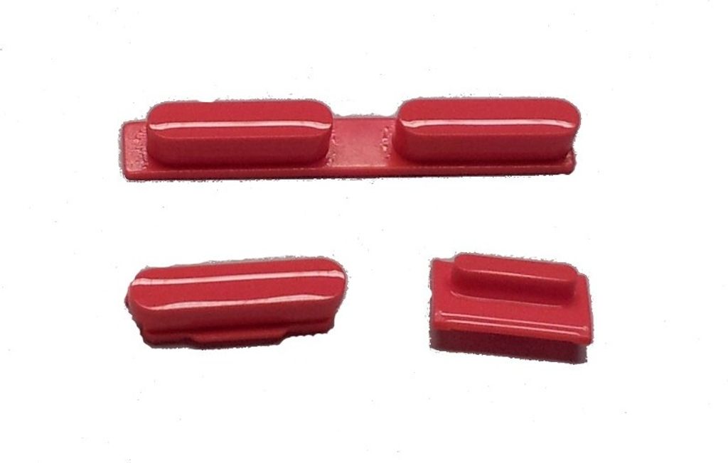 Button Set für iPhone 5C in rot (Lautstärke, Stummschaltung, Powerknopf)