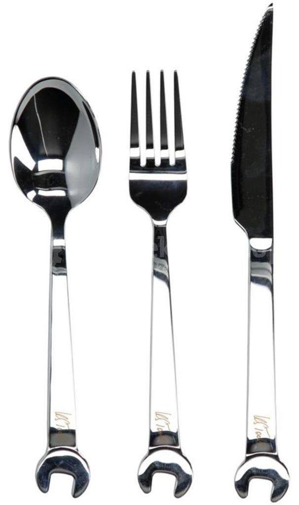 KS Tools Bestekset 3-delig 11100 - Mes Vork Lepel Productafbeelding 