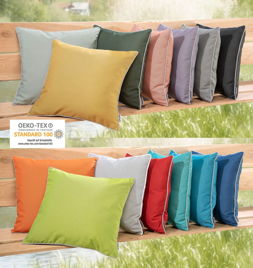 heimtexland ® OUTDOOR Lounge Dekokissen LOTUS EFFEKT 45x45 Produktbild 5