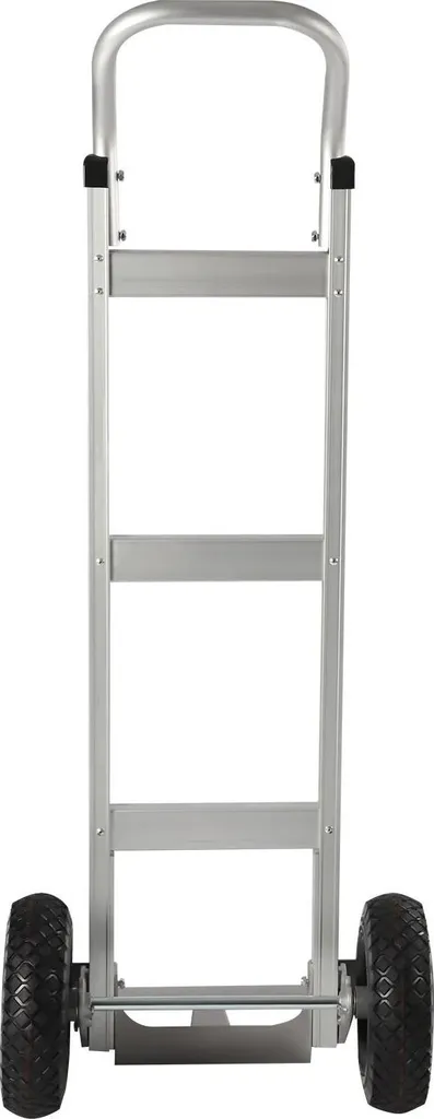 Diable de transport pliable en alliage d'aluminium - Roues 25 cm - Argent