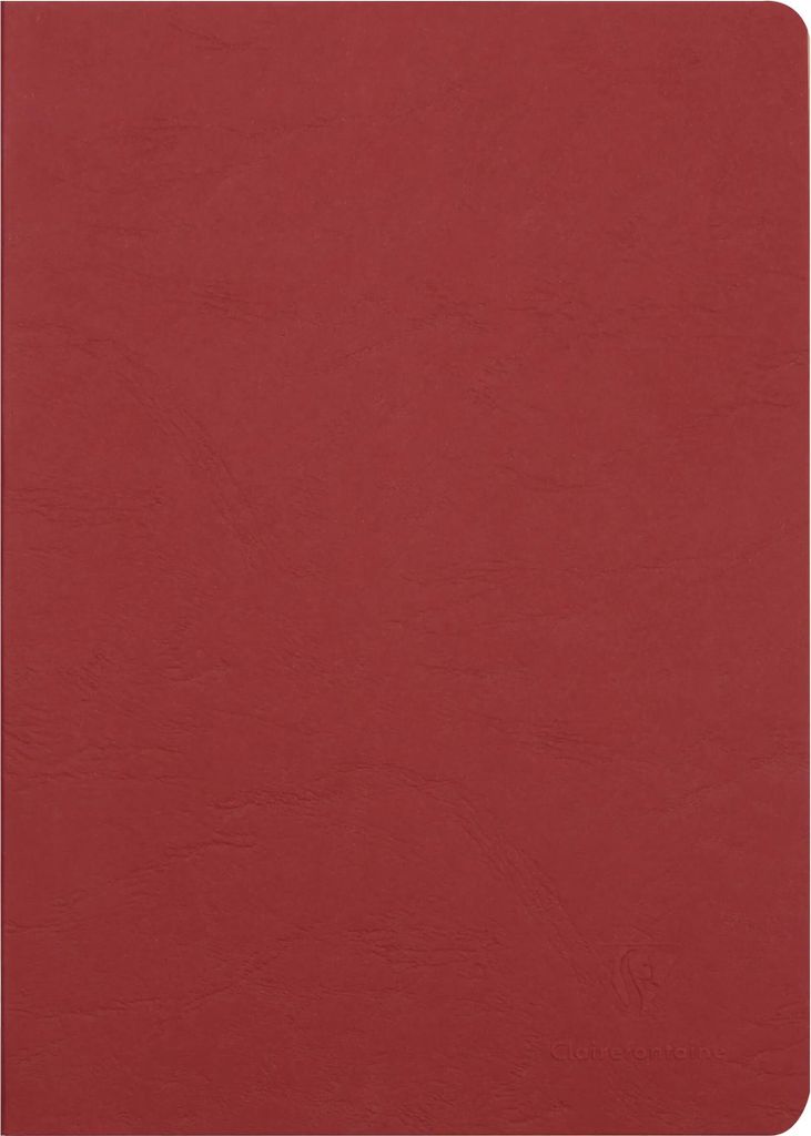 Clairefontaine 5x Age Bag Notizbuch A4, 48 Blatt blanko Rot 733002C
