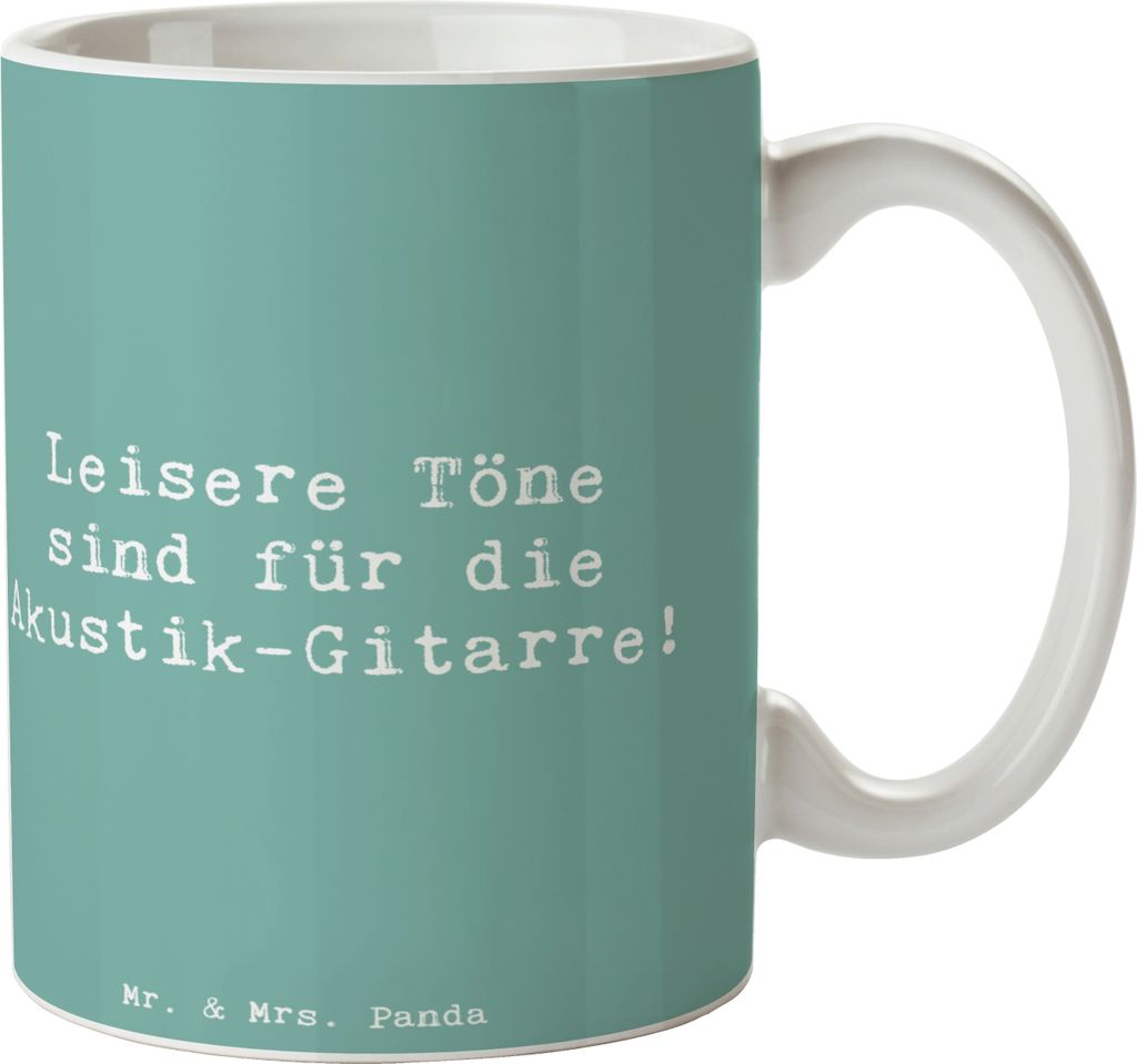 Mr. & Mrs. Panda Tasse Spruch Akustik-Gitarre Magie - Meeresbrise - Geschenk, Trinkbecher, Instrumente, Musikinstrument, elektrische Gitarre, Lauts...