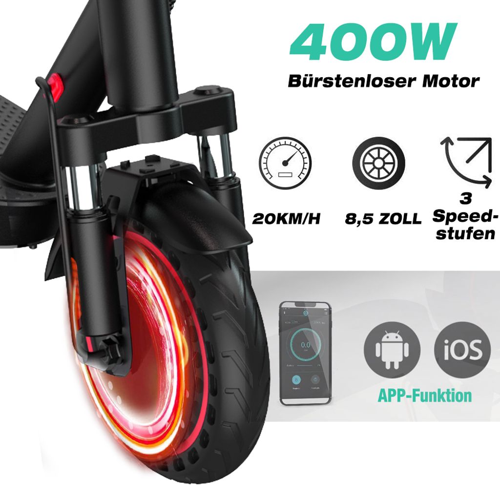E Scooter mit Straßenzulassung  max 30km Reichweite 8,5 Produktbild 2
